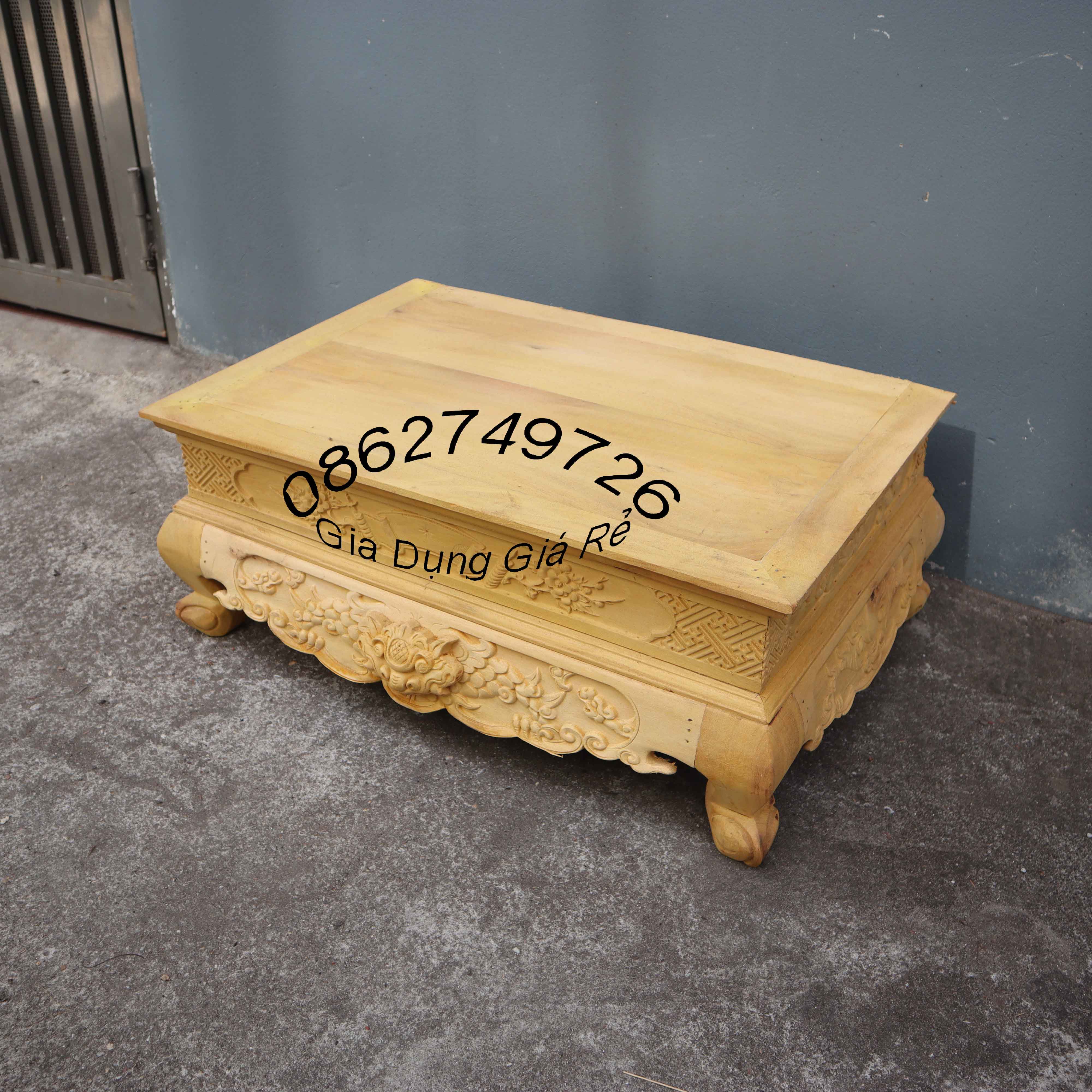Bàn thờ mâm xà để đồ thờ cúng gỗ mít cao 23cm