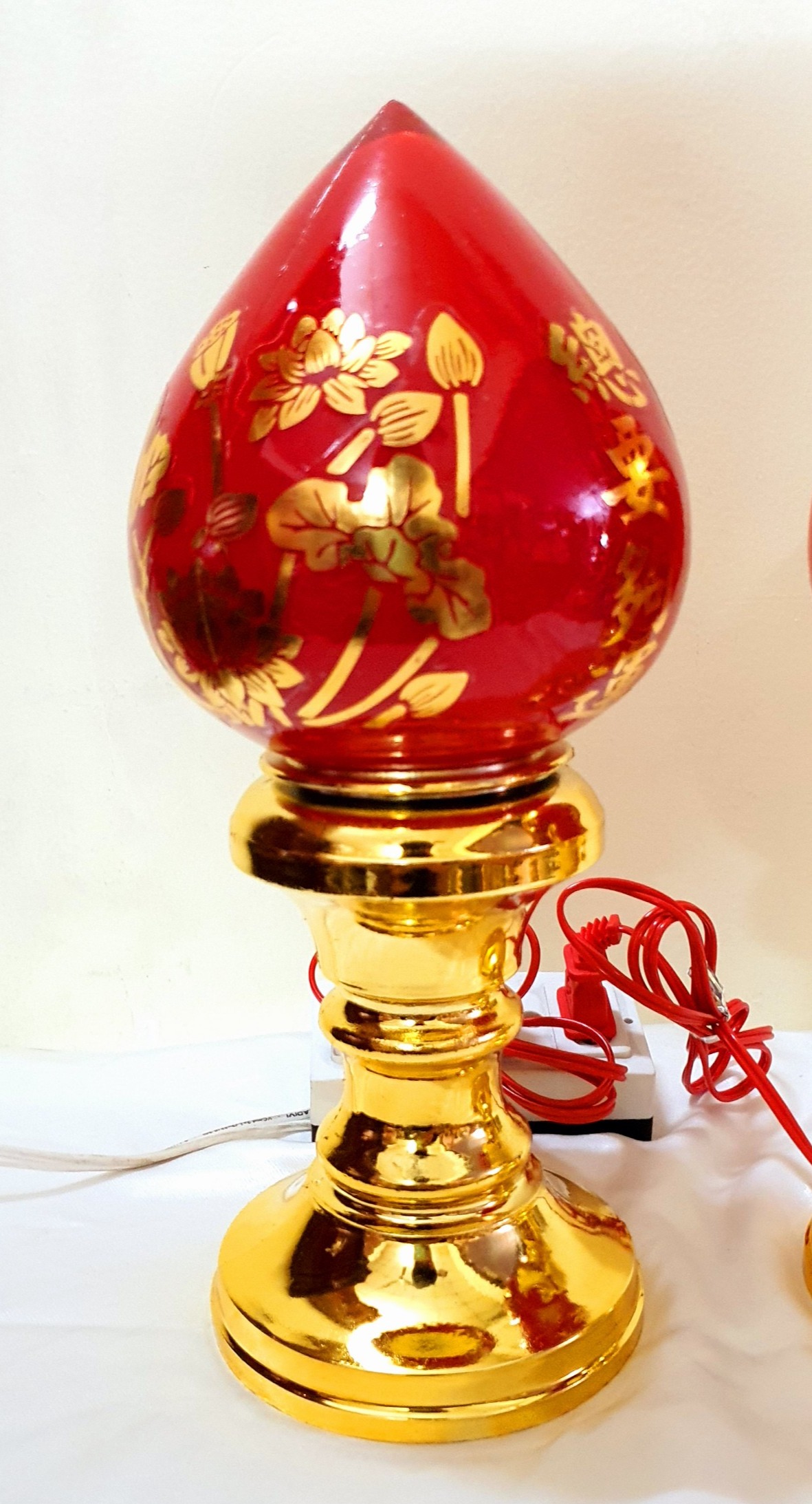 Đèn thờ trái đào cao 16, 18, 25, 30 cm