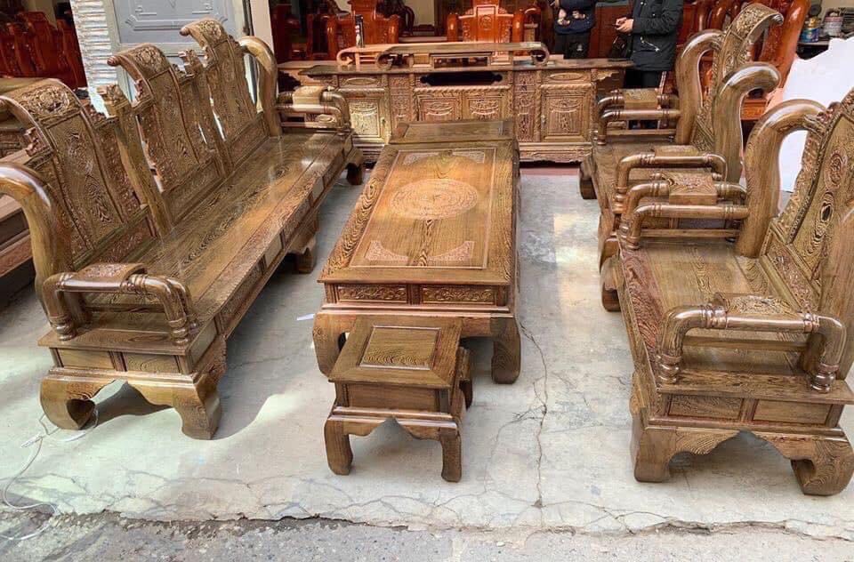 Bộ bàn ghế Tần Thủy Hoàng gỗ mun