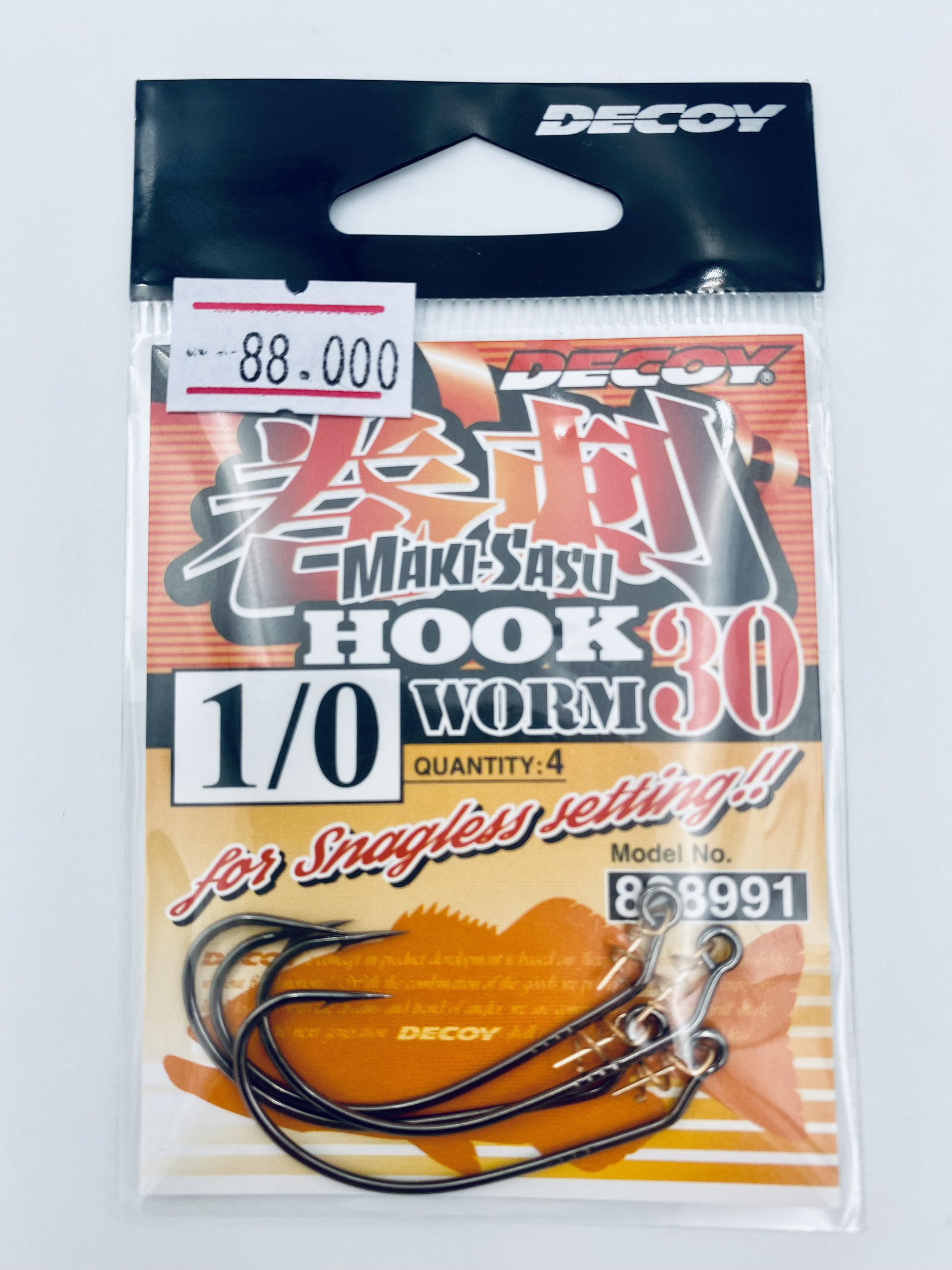 Lưỡi Decoy Maki sasu hook worm 30