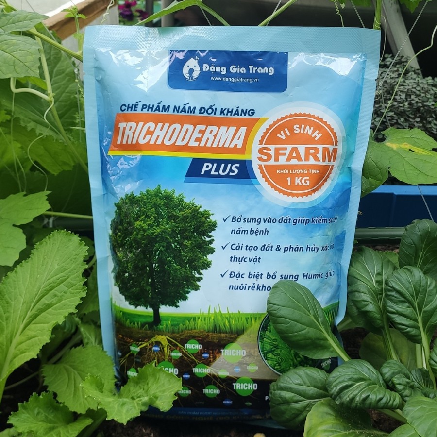chế phẩm sinh học trichoderma Sfarm gói 1kg