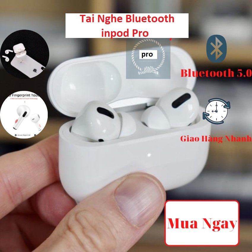 Tai nghe Bluetooth Không dây i13 Dòng Mới Cảm Ứng Cực Nhạy Tăng Chỉnh Âm Lượng Thời Lương Pin Tốt Sang Trọng Màu Trắng - Bảo hành 1 đổi 1