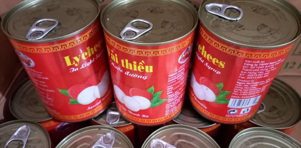 COMBO 3 LON VẢI NGÂM THANH HÀ 565 GRAM