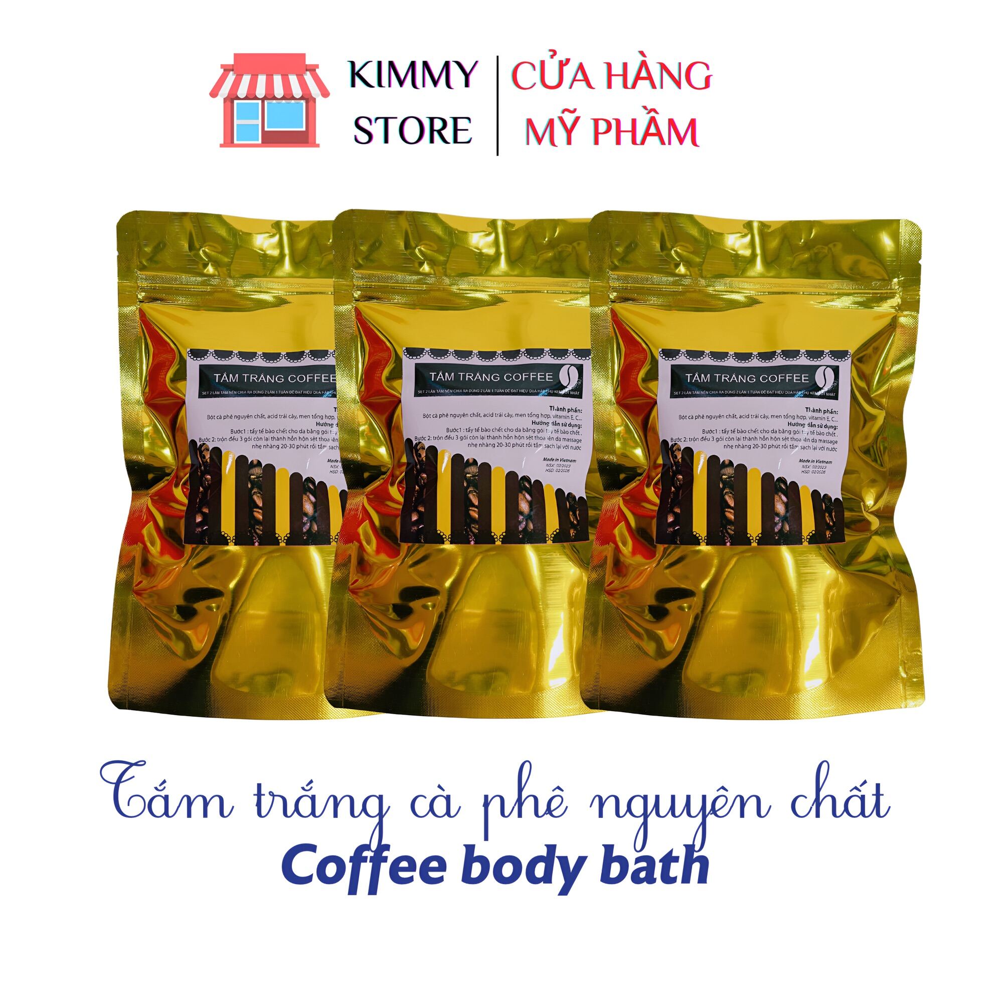Combo 1 set tắm trắng coffee cà phê vỏ vàng