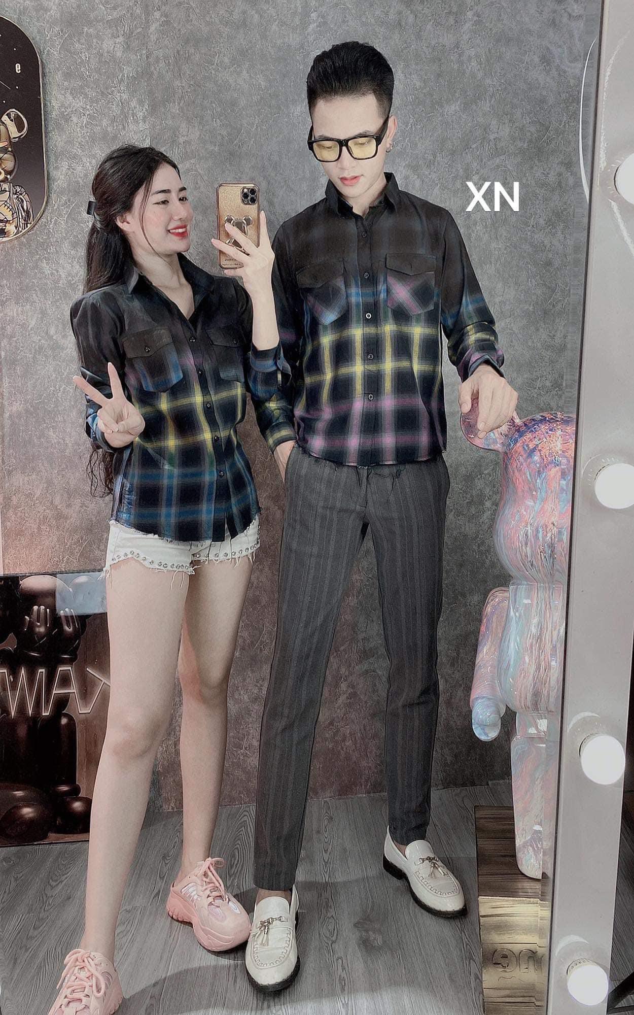 Áo somi caro nam nữ loang màu mẫu mới nhất bán chạy nhất hiện nay QUANG THOI TRANG