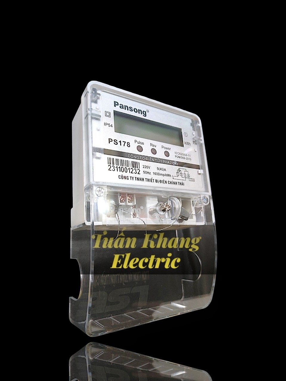 Công tơ điện tử 40A - PS178 Pansong ( Đồng Hồ Điện 1 Pha)