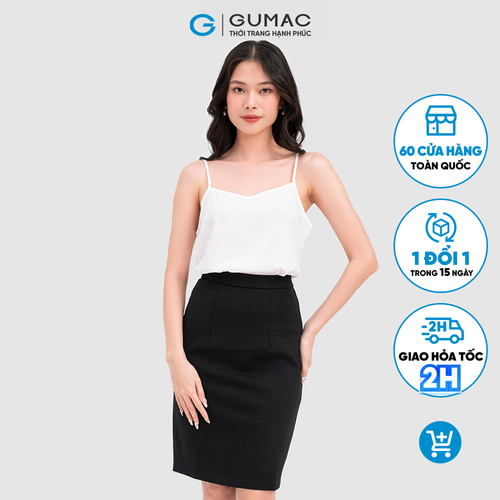 Váy bút chì xẻ đắp GUMAC VC08127