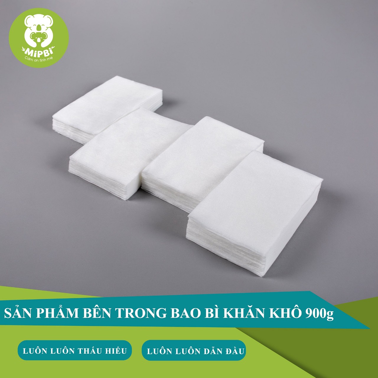 Combo 3 gói khăn khô đa năng Mipbi 600g