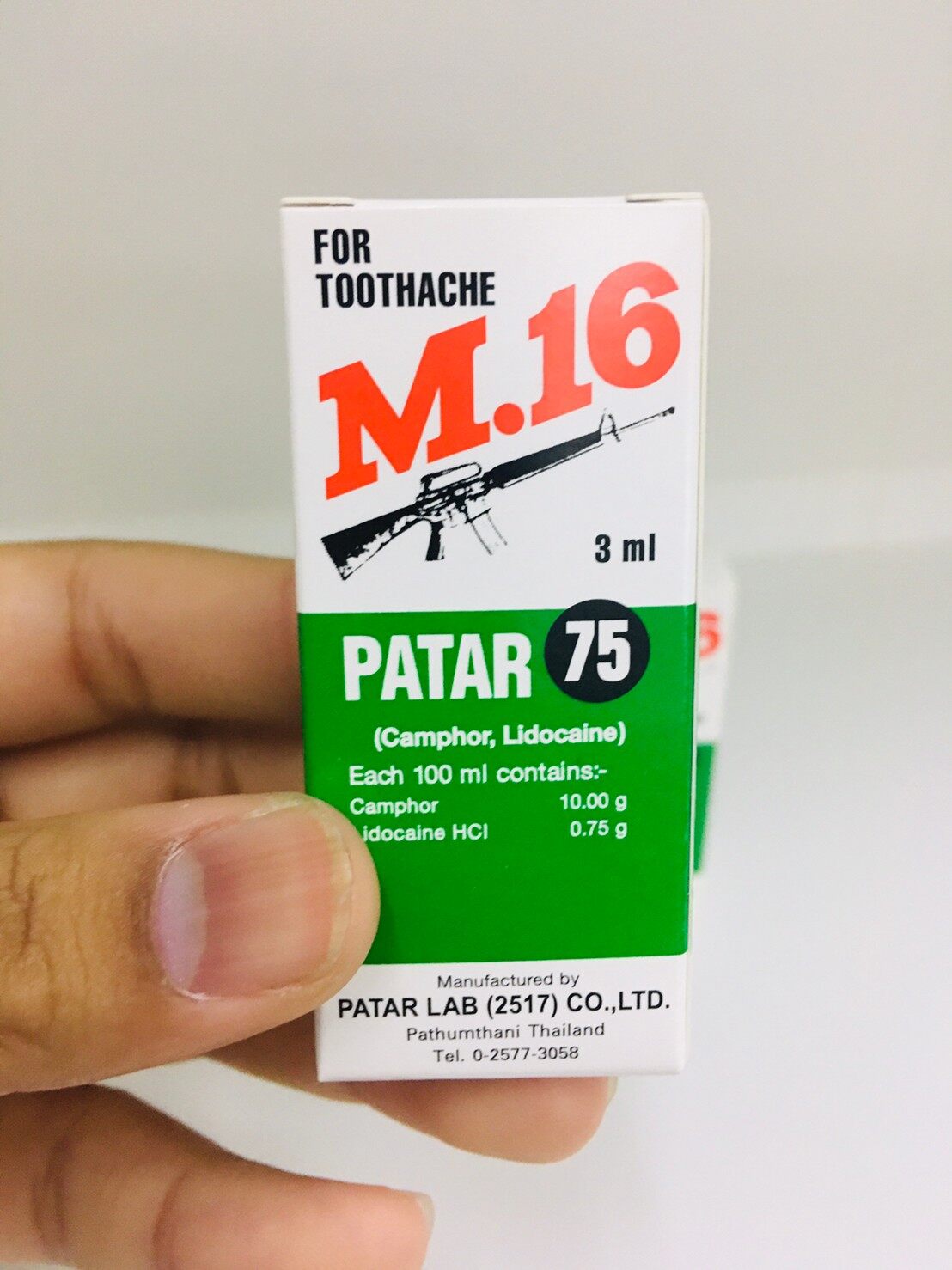 Dầu Giảm Đau Răng Patar 75 M.16 3ml Thái Lan