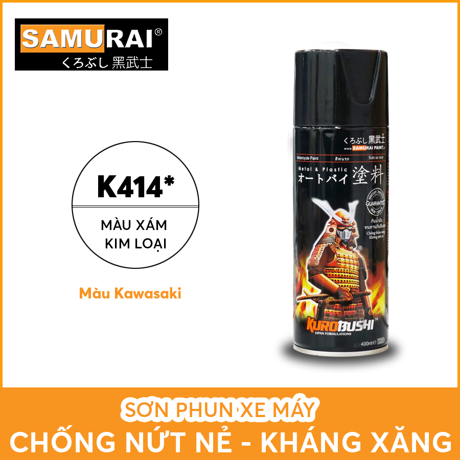 Chai sơn màu xám tối K414 sơn xịt Samurai