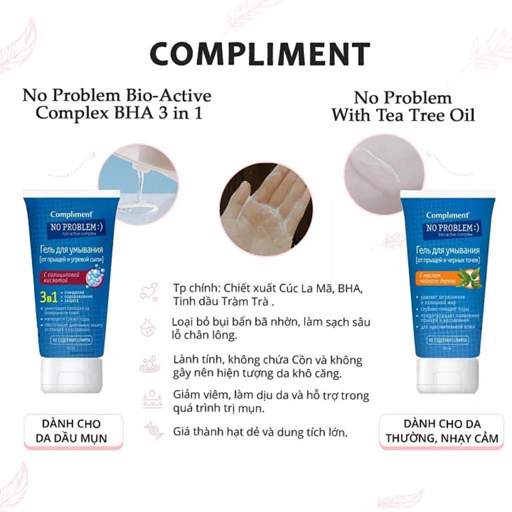 Sữa rửa mặt BHA Compliment No Problem làm sạch sâu giảm mụn 200ml - Thi Vũ