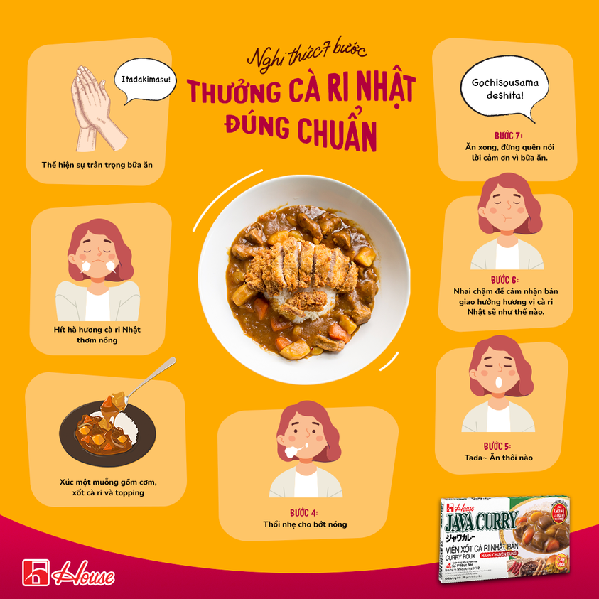HOUSE FOODS (hộp 200g) VIÊN SỐT CÀ RI KIỂU NHẬT BẢN Java Curry Roux
