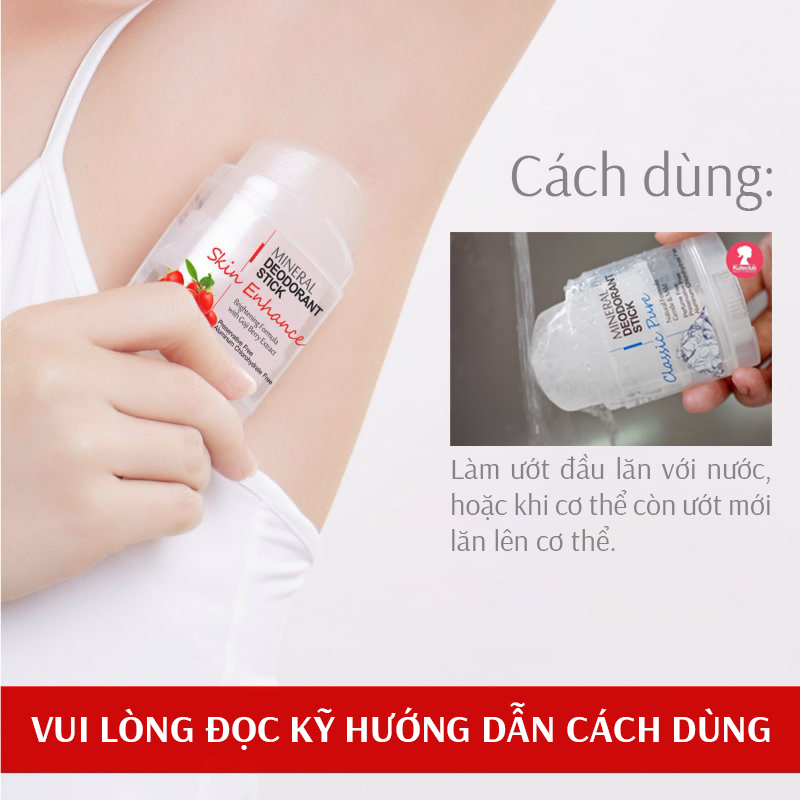 Lăn Đá Khoáng Khử Mùi Cơ Thể Deo Klear Thái Lan