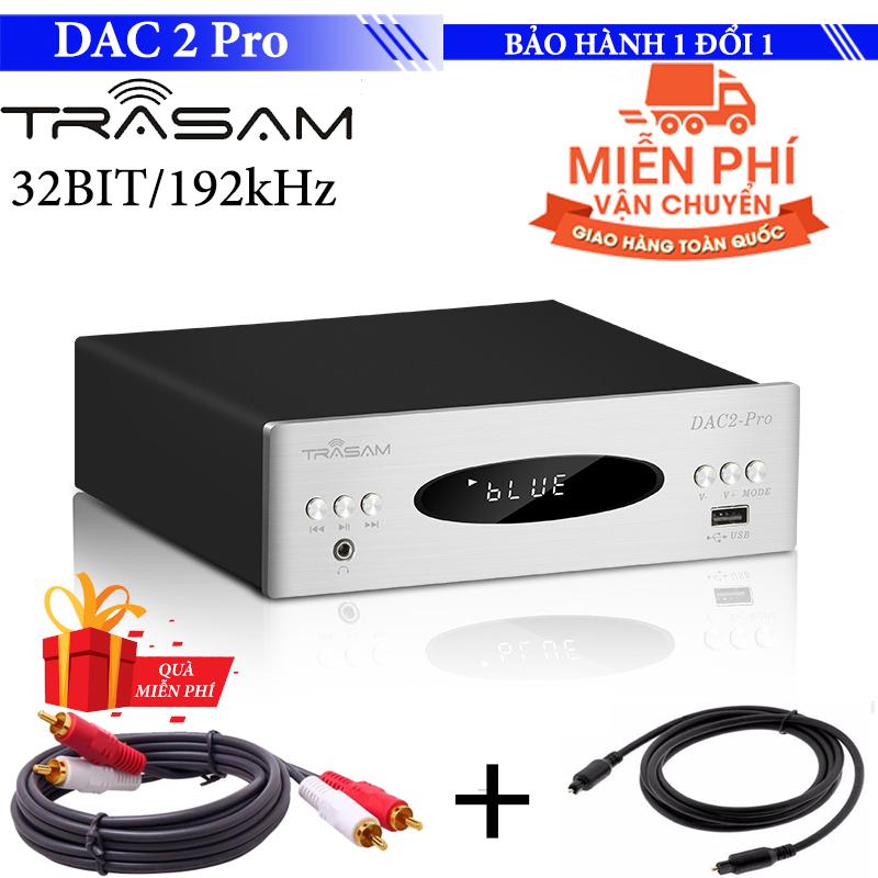 Bộ giải mã âm thanh trasam dac2 pro bluetooth 32bit/192khz tặng combo dây av 2 đầu + dây âm thanh quang