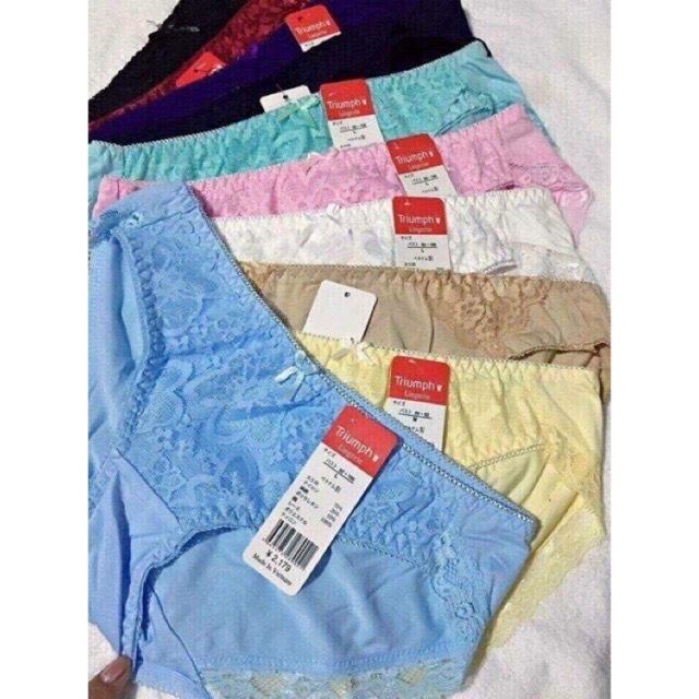 Bộ 10 quần lót nữ Triumph cotton phối ren My Loan 42
