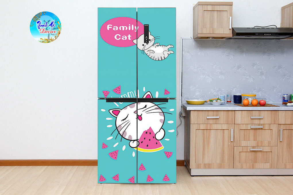 [HCM]Decal dán trang trí tủ lạnh siêu cute
