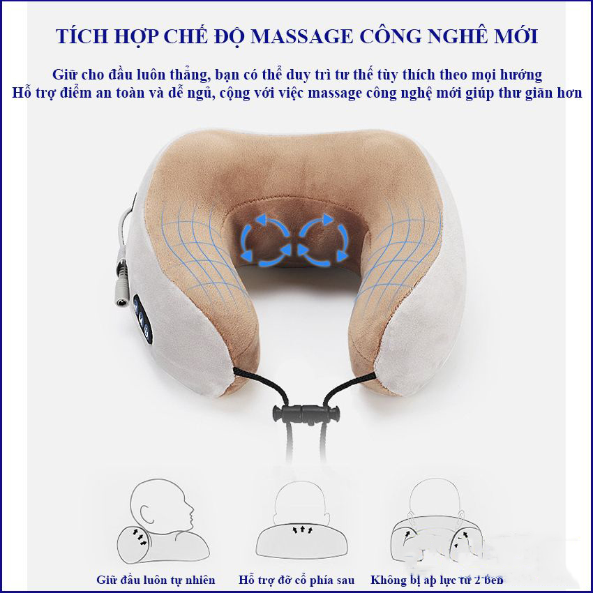 Gối massage cổ chữ U cao cấp U-shape - Gối massage cổ vai gáy U-shaped - ĐỒ GIA DỤNG TOÀN QUỐC