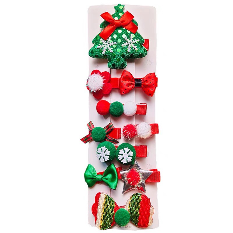 Sét 10 kẹp tóc noel