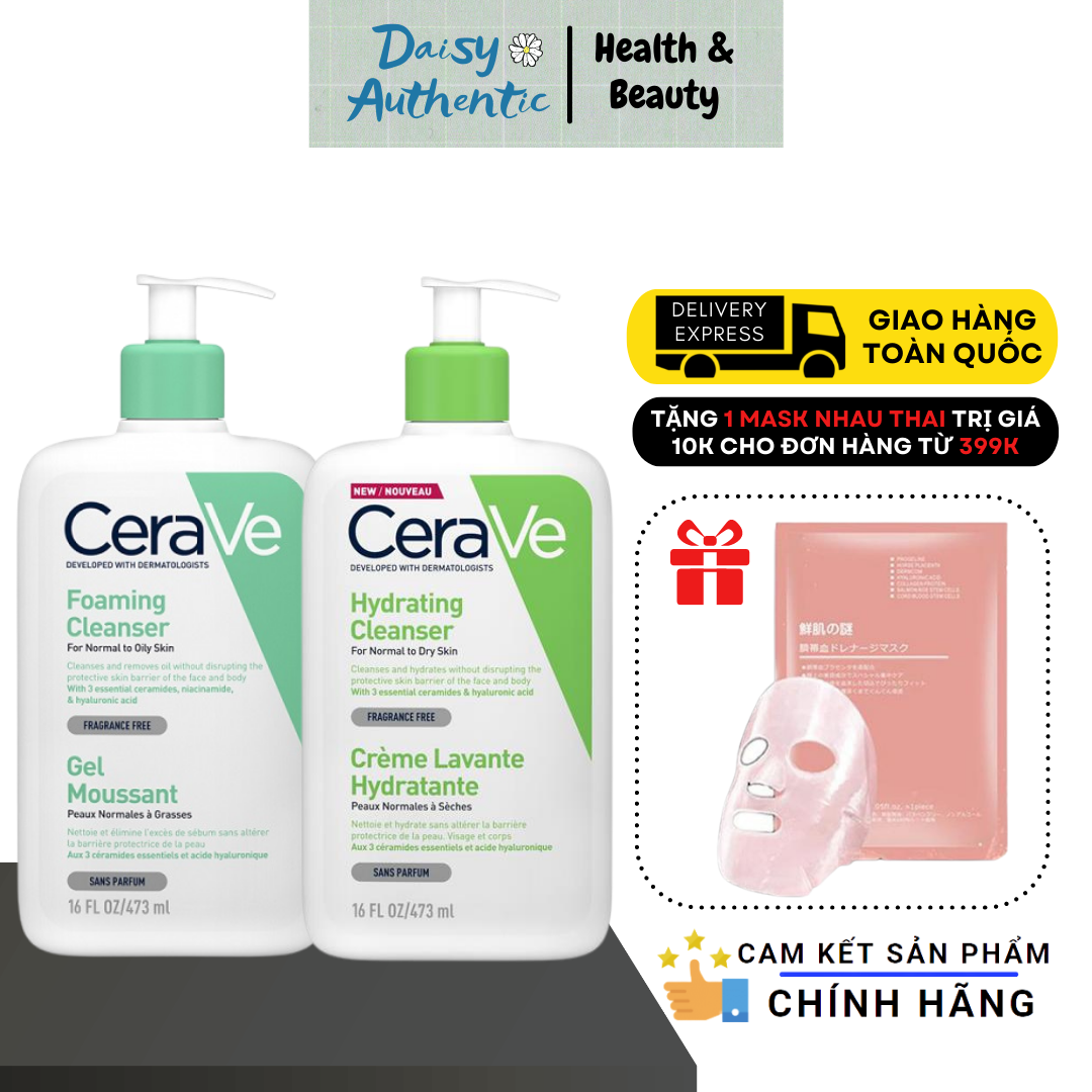 Sữa Rửa Mặt CERAVE Cleanser Da Dầu Da Khô 473ml