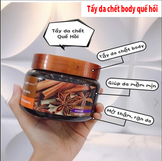 (Mẫu mới) Tẩy Da Chết Body Quế Hồi Nga
