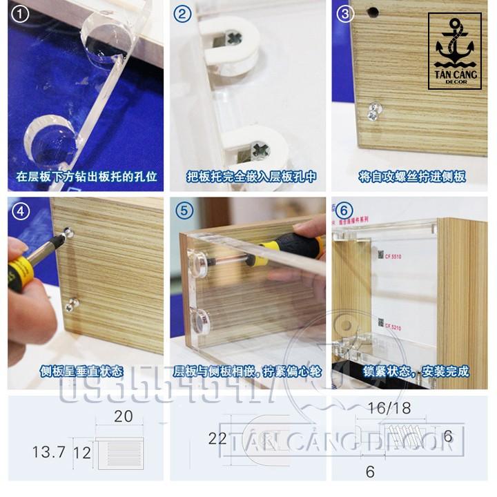50 Ốc Cam Liên Kết Dạng Ngắn - Màu Trắng