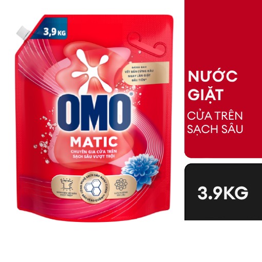 NƯỚC GIẶT OMO MATIC 3,9 kg (máy giặt cửa trên)