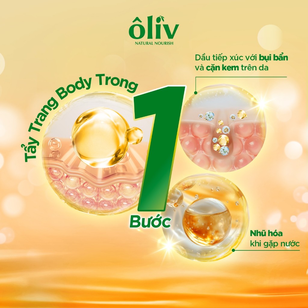 [MỚI] Dầu Tắm Ôliv Nhũ Hóa Da, Sạch Sâu 250ML/650ML/1L