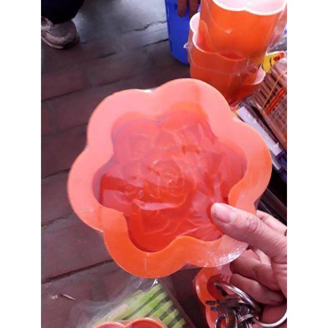 Khuôn xôi nhựa hình hoa to