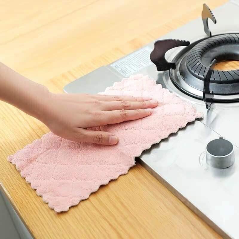 Khăn Lau Bếp, Khăn Đa Năng Size 15 x 25cm Siêu Thấm Hút