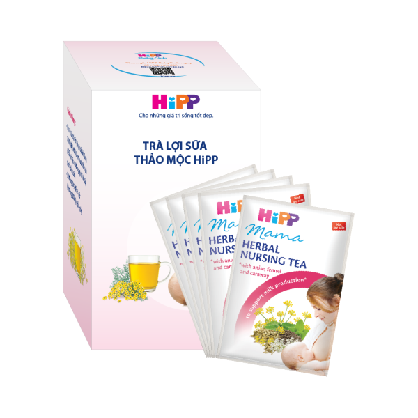 Trà cốm lợi sữa HiPP dành cho phụ nữ cho con bú (5 gói x 8g) - Nhập khẩu Thụy Sỹ