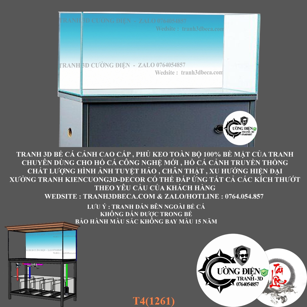 tranh 3d bể cá ADA