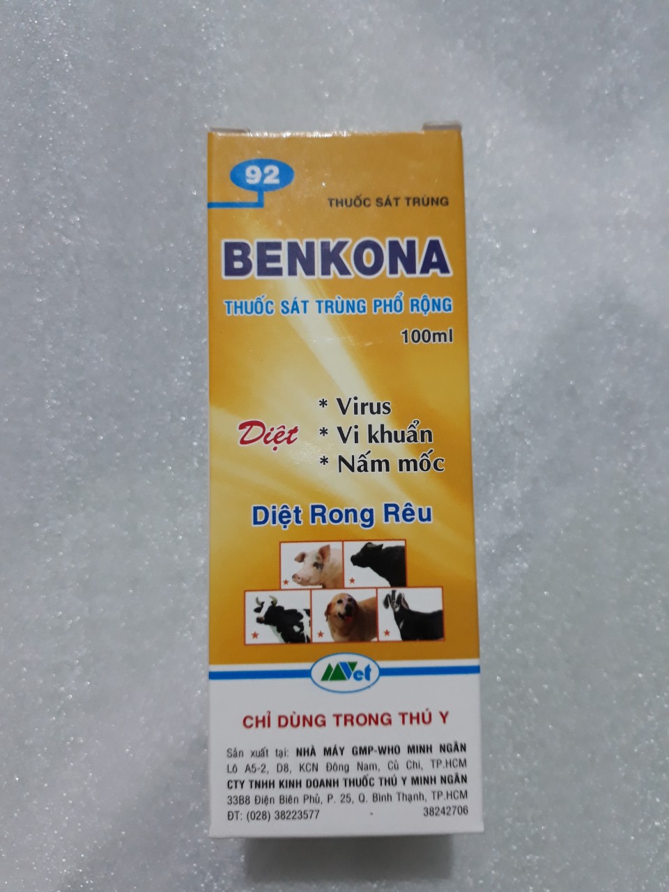BENKONA 100ML DIỆT VIRUS, VI KHUẨN, NẤM MỐC