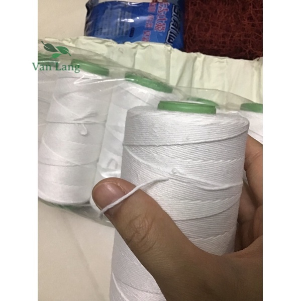 Combo 1 kéo bấm + 1 cuộn chỉ xây, chỉ khâu bao, cuốn thịt sợi to