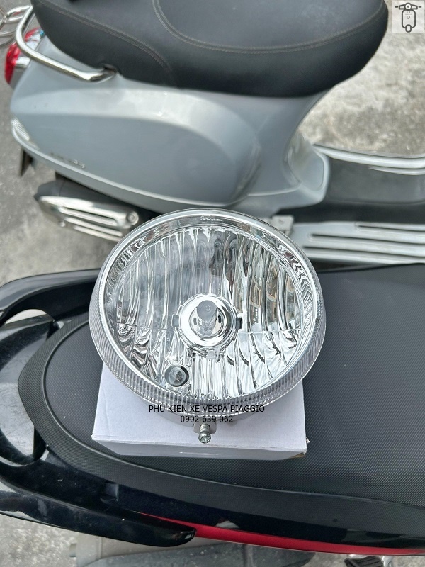 Đèn Pha Tròn Cho Vespa LX Kèm Bóng