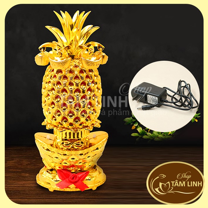 [Ảnh thật] Trái Thơm Đèn Led Xoay May Mắn