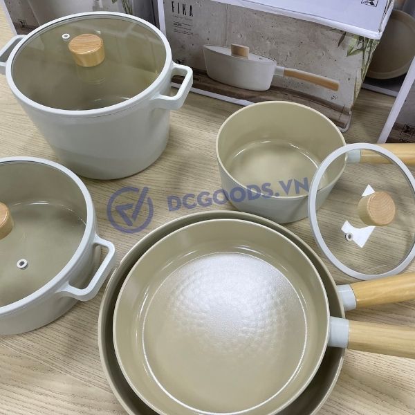 [HÀNG ĐẶT 10-15 NGÀY/VUI LÒNG LIÊN HỆ TRƯỚC] Bộ 5 nồi Neoflam Fika Hàn Quốc.