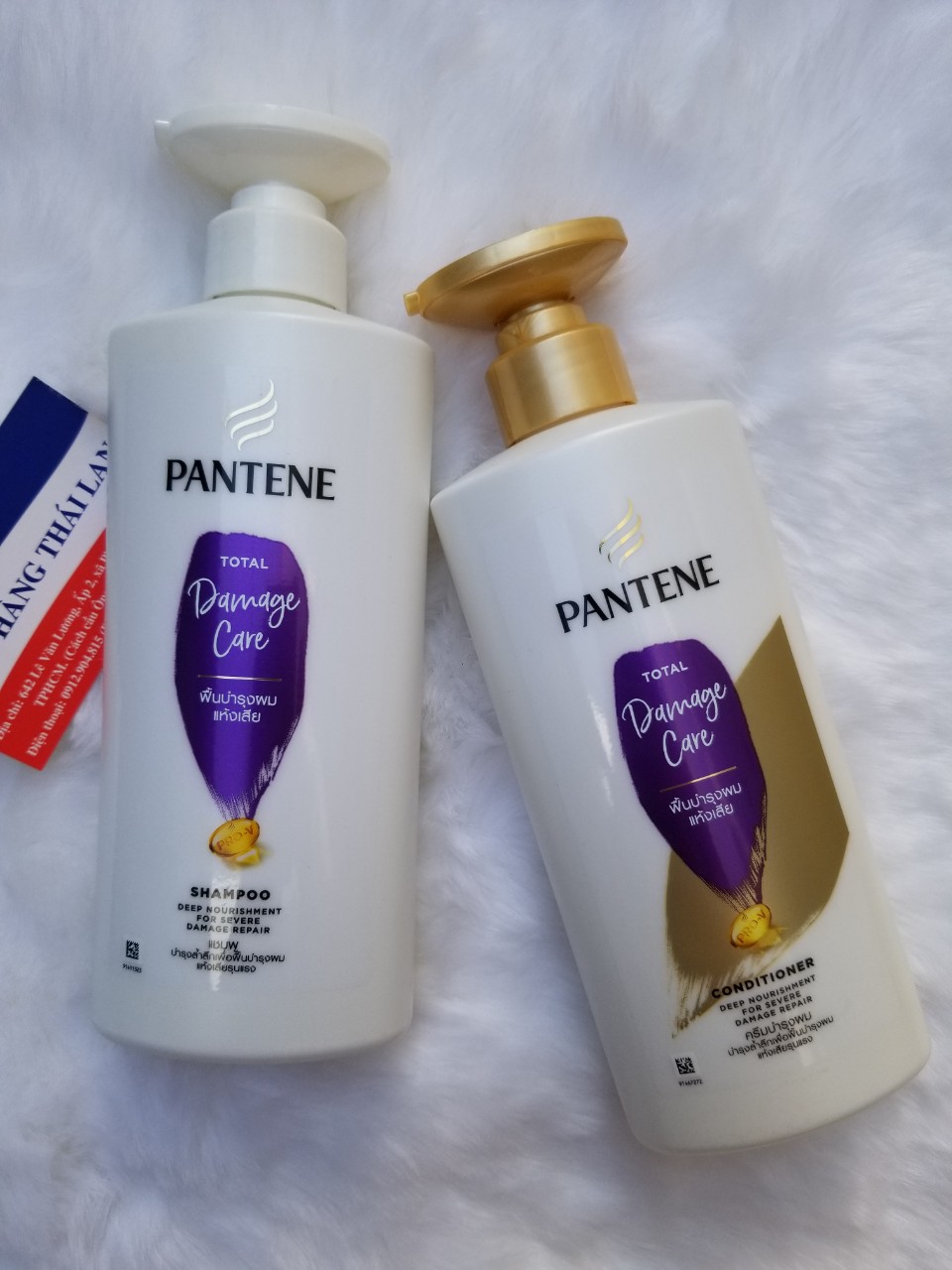 [HCM]Combo Dầu gội và dầu xả Pantene Total Damage Care 380ml Thái Lan - (Pantene Thái lan màu tím chăm sóc tóc toàn diện)