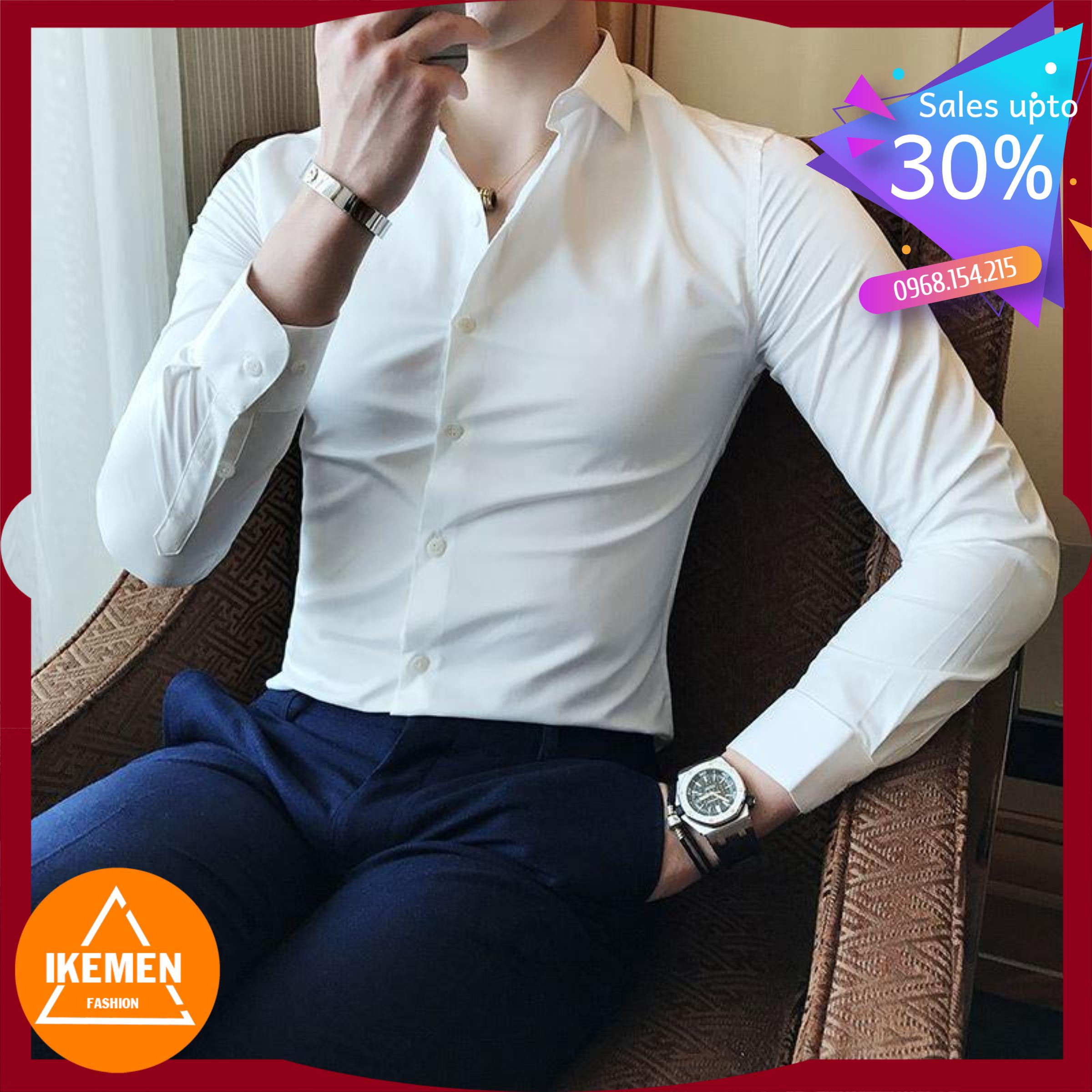 1 sét quần âu Vinteck + áo sơ mi lụa Cao Cấp