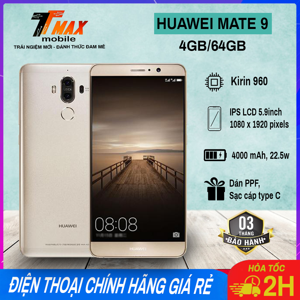 Điện thoại Huawai Mate9, 64G/RAM4G, 2sim