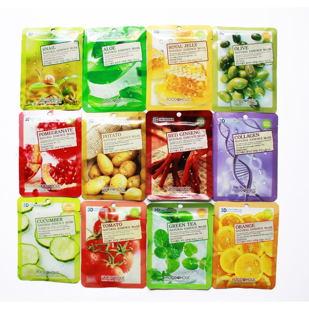 [HCM]Combo 10 mặt nạ 3D Foodaholic Hàn Quốc