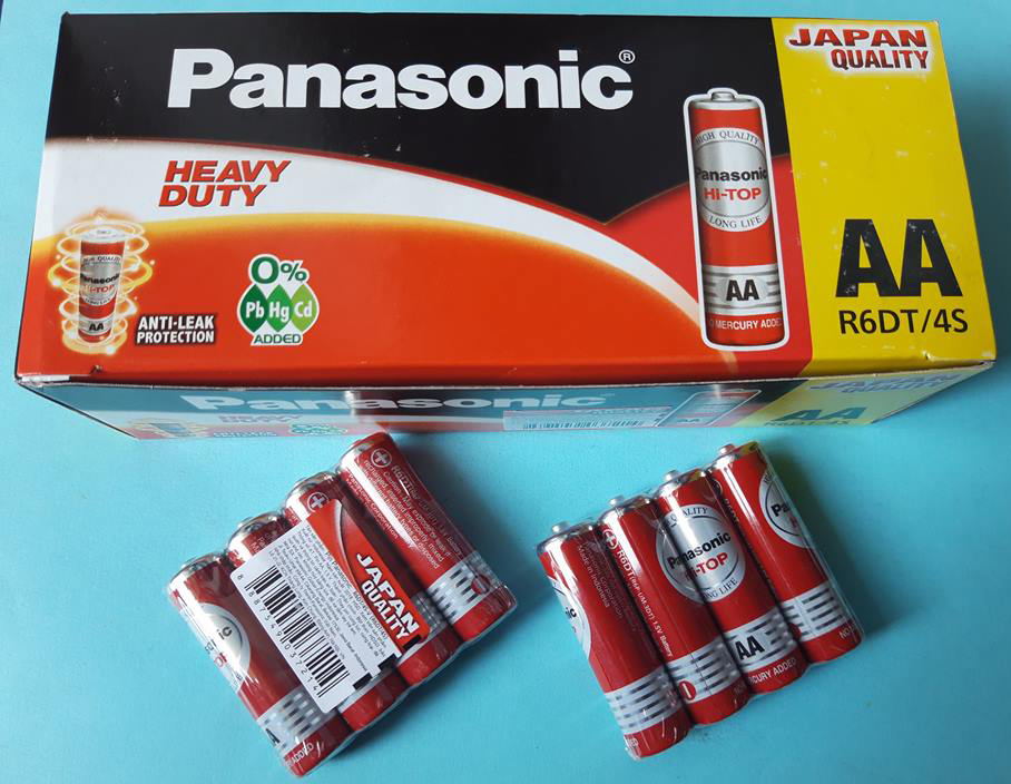 Pin AA PANASONIC 1.5v R6DT/4S vỉ 4 viên
