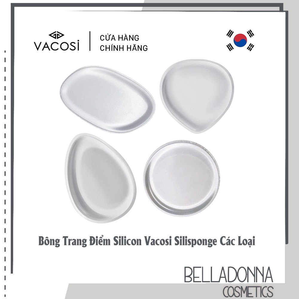 [Hàng chính hãng] Mút tán kem Silicon Vacosi Silisponge - Hình Giọt Nước