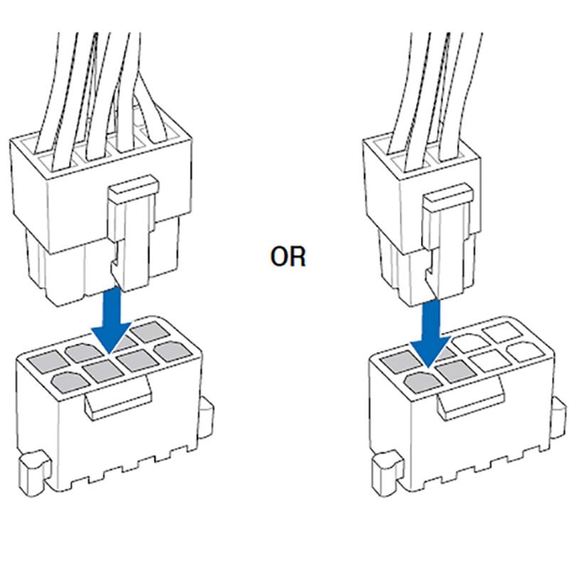 Cáp chuyển nguồn 4 pin sang 8 pin cho CPU