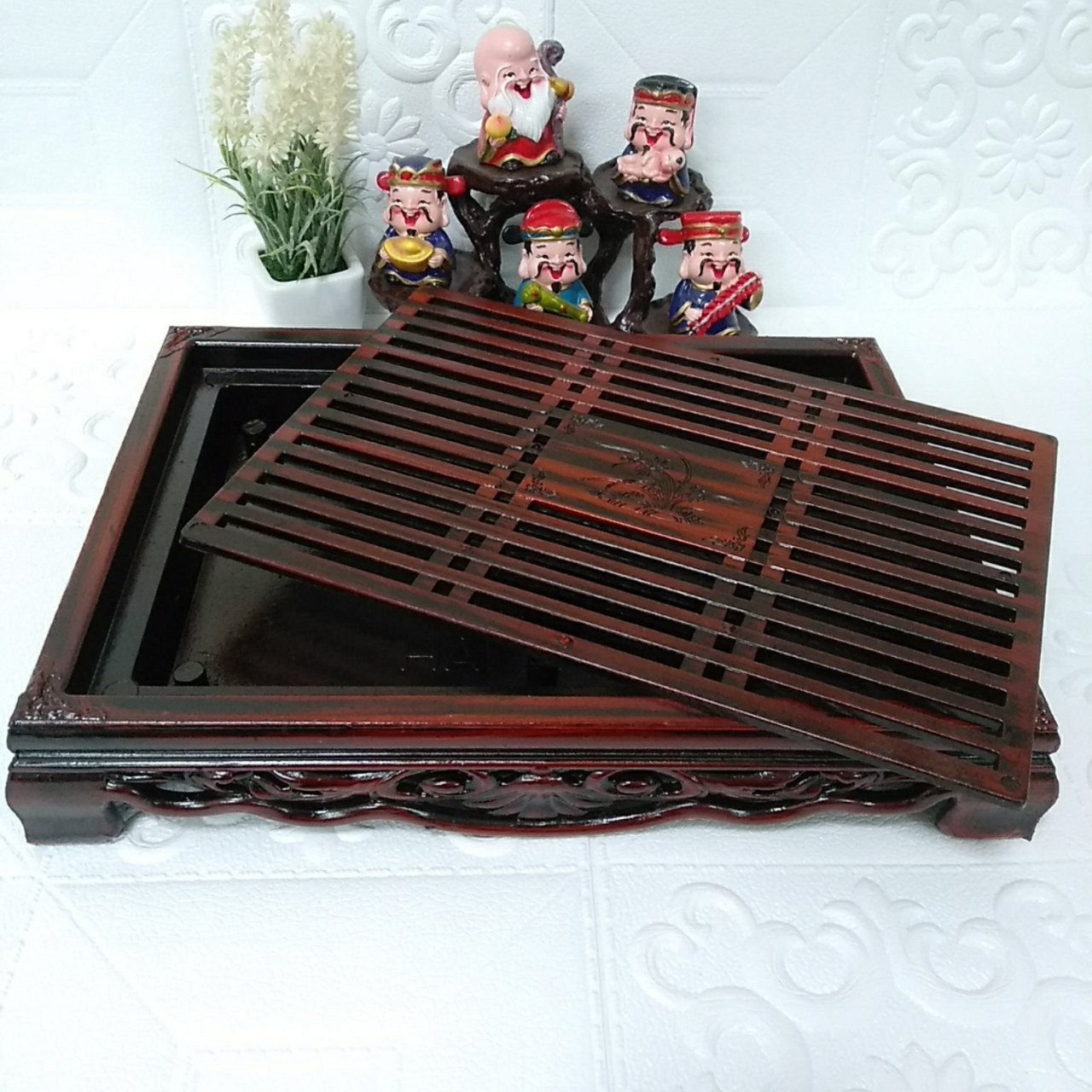 Khay trà giả cổ 33 x 23 x 5 cm