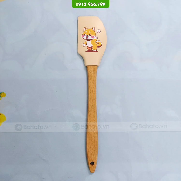Cây vét bột silicon cán gỗ 32cm