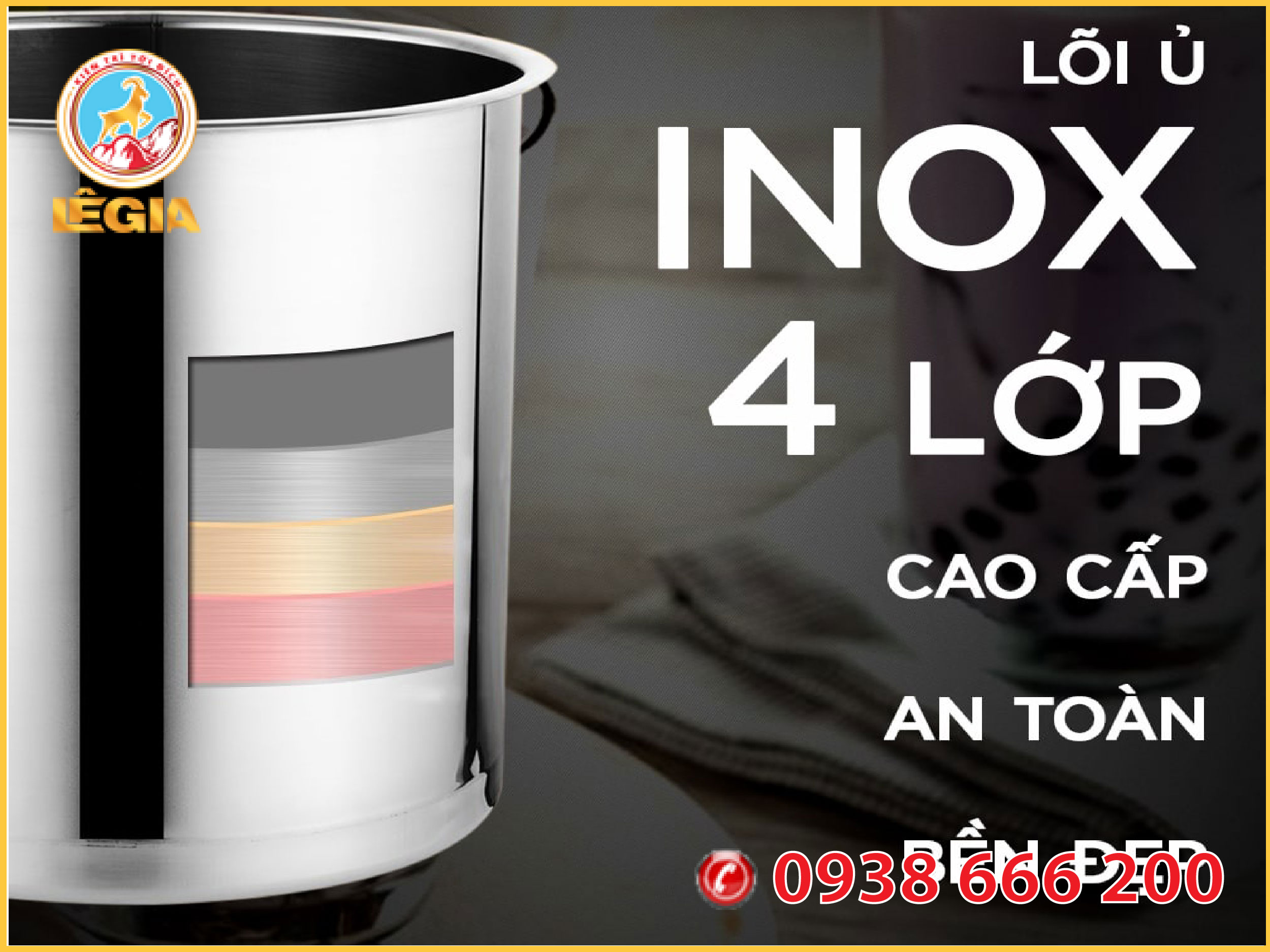 NỒI Ủ TRÂN CHÂU VỎ GANG 10L