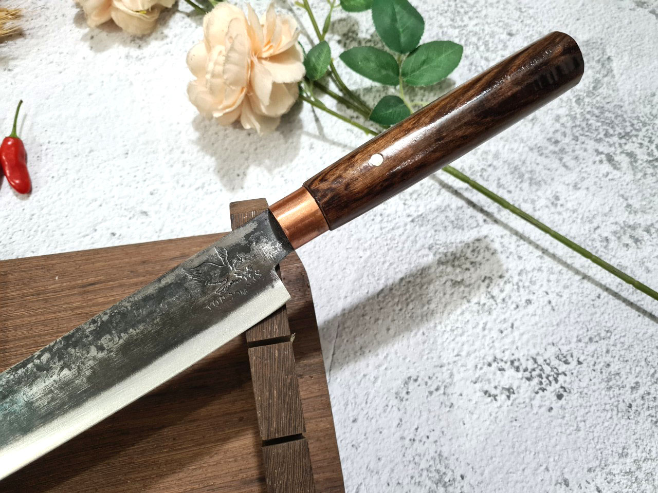 DAO - DAO BẾP - SASHIMI MẶT HOA VĂN MÃ N4 HÀNG ĐỘC 6699