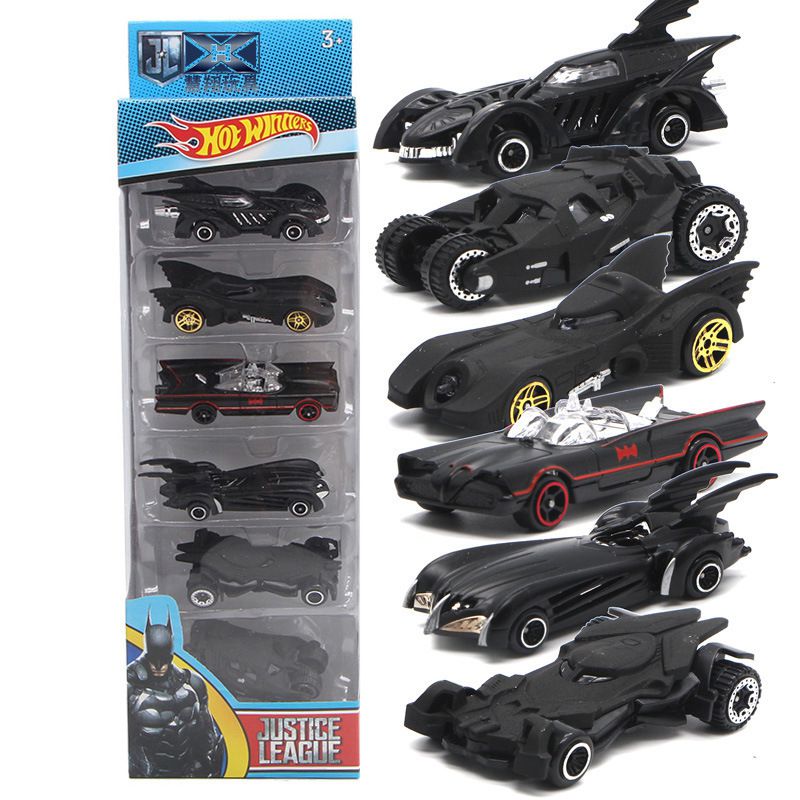 6pc Hot Wheels Cars Set DC Comics Batman Batmobile Die-Cast Cars Toys Kids  Adult 