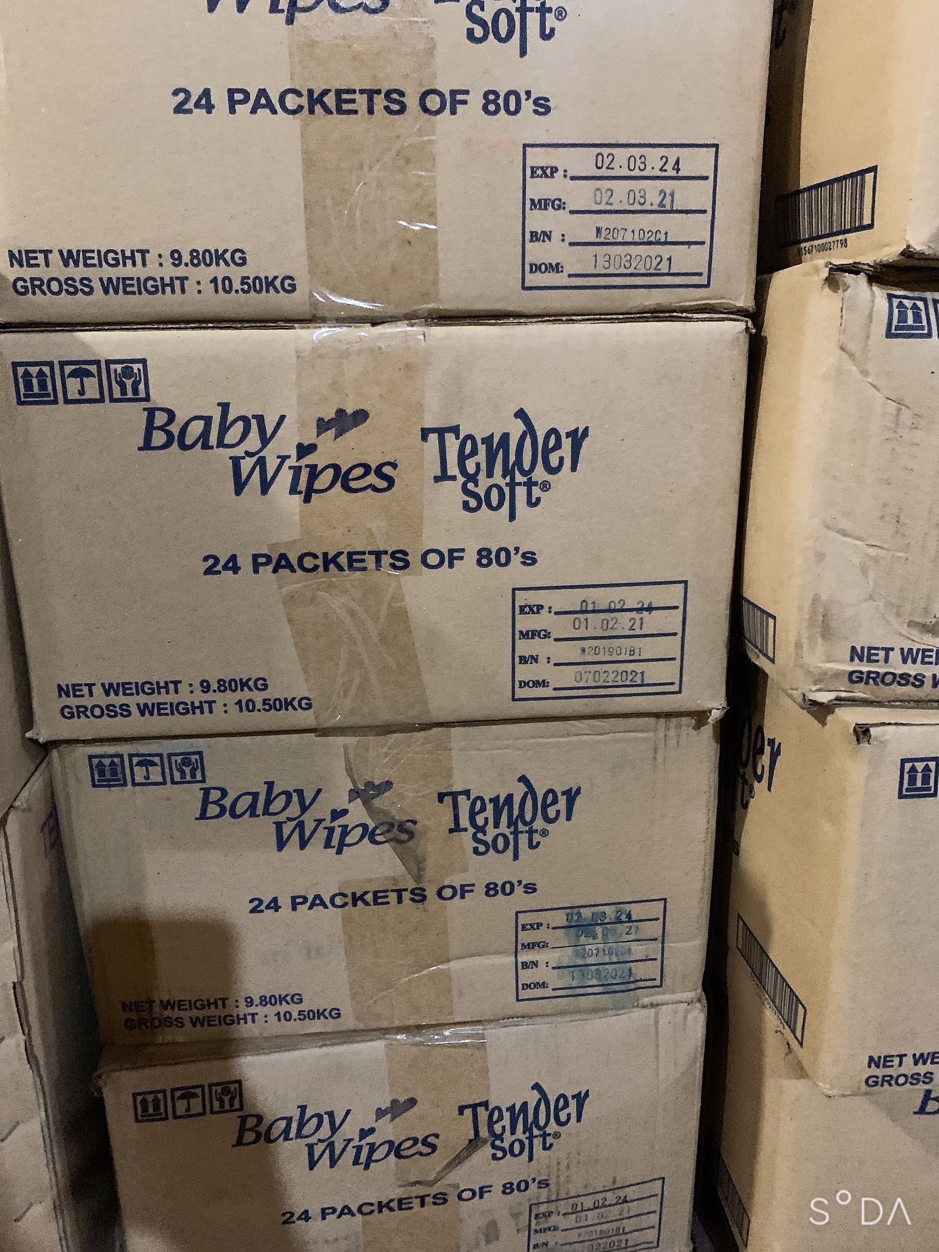Khăn Ướt Trẻ Em Tender Soft Xanh Có Mùi 80 Tờ