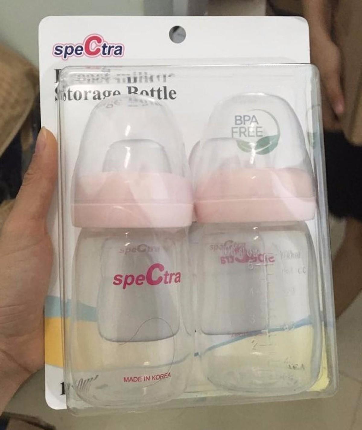 [HCM]Bộ 2 bình trữ sữa Spectra Hàn Quốc 160ml